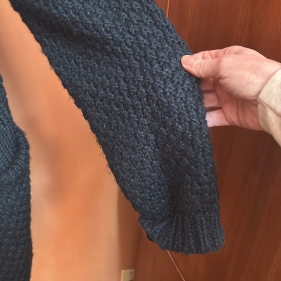 Cozy Casual Chunky long Cardigan Sweater Dark Teal Small/Medium - Picture 6 of 8